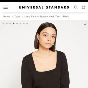 Universal Standard Long Sleeve Square Neck Tee 2XS (size 6-8 women’s)